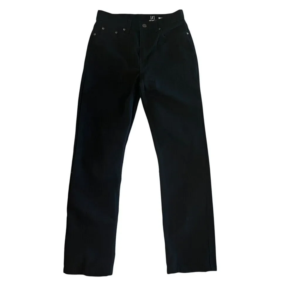 George Regular Fit‎ Jeans Black Denim 100% Cotton Men's 29x32 Pockets Straight